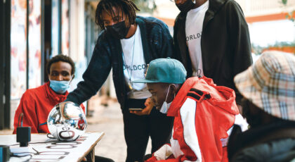 Worldcoin promotional picture from KEnya